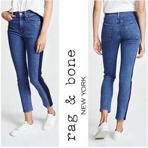 Rag & Bone Mazie Double Indigo Tuxedo Skinny Jeans - Size 30